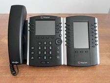 Polycom VVX411 12 Line Desktop Business Phone HD Voice  w/Color Expansion Module picture