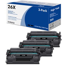 3 Pack Black CF226X Toner Combo for HP 26X Laserjet Printer Pro M402dn M402n picture