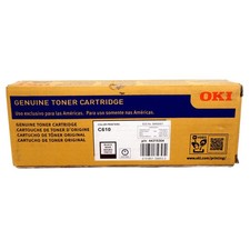 OKI GENUINE TONER CARTRIDGE C610 BLACK 44315304 (READ DETAILS) picture
