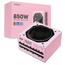 Vetroo 850W Full Modulal Power Supply PCIe 5.1 & ATX 3.1, 80 Plus Gold - Pink picture