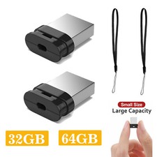 2Pack Small 32GB 64GB USB 2.0 Drive U Stick USB Flash Pen Drive Memory Sticks picture