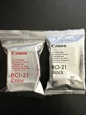 New - Canon BCI-21 Black and Color Ink Cartridges - OEM Genuine picture
