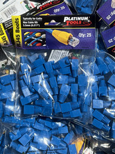 Platinum Tools Blue RJ-45 Strain Relief Boots for Cat5e, Qty 25. 100 packs avail picture