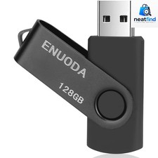 Elegant 128GB USB Flash Drive: Portable Swivel Design for Effortless Storage picture