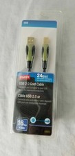 New Sealed Staples 24K Gold Plated USB 2.0 Gold Cable 16ft picture