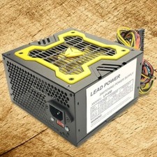 NEW--Lead Power Yellow-X 12cm Fan 650w-MAX ATX Power Supply 20+4Pin SATA & PCIe picture