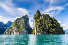 Landscape island limestone sea turquoise water tropical Custom Gaming Mat Desk picture