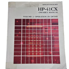 Hewlett Packard HP 41CX Owner's Manual Vol 2 Operation 1983 Guide Book Vintage picture