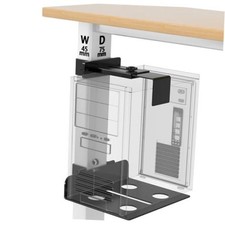 Under Desk PC Mount & CPU Holder, No-Drill Clamp-On Stand for Standing 75X45mm picture