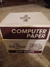Main Street Computer Printer Paper Continuous Feed 9.5