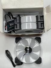 Pecham (3-Pack) 120mm RGB Cooling Fans and 10 Port Hub Set.  picture