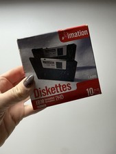 New Genuine Imation IBM Formatted 2HD 1.44 Diskettes (10 Pack) Floppy Disks picture