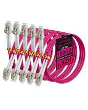 VANDESAIL OM4 LC to LC Multimode Fiber Patch Cable, 0.5M(1.6FT), 5 Pack | Dup... picture