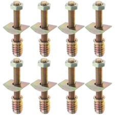 8 Sets Bed Parts Bed Hardwares Bed Frame Parts Half Moon Nut Furniture Connector picture