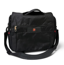 SwissGear ScanSmart Laptop Messenger Bag Black 15 TSA Checkpoint Friendly SA8733 picture