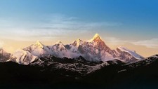 Landscape mountains snowy mountain nature peak Custom Gaming Mat Desk picture