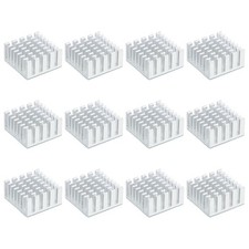 12Pcs, Heatsink 20x20x10mm Aluminum Heat Sink w/ Thermal Blue Sticker White picture