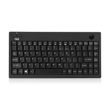 Keyboard Adesso WKB-3100UB Wireless Mini Trackball Keyboard - Black - 2.4 GHz RF picture