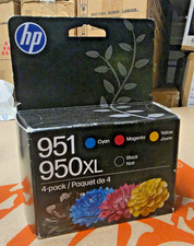 HP GENUINE 950XL BLACK & 951 COLOR INK OFFICEJET PRO 8100-(DEC/2027) picture