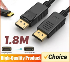 Displayport to Display Port Cable DP Male to Male Cord 4K HD w/ Latches 6ft/10ft picture