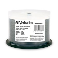 Verbatim BD-R 25GB 16X Blu-ray Recordable Media Disc DataLifePlus White Inkje... picture