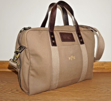 VINTAGE LAND'S END CANVAS BRIEFCASE LAPTOP BAG picture
