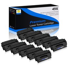 10PK Q5949X 49X High Yield Black Toner Cartridge for HP LaserJet 1320 3390 3392 picture