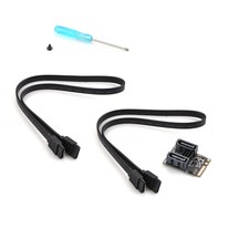 M2 to SATA 3.0 PCI-E3.0 Card Key A +E WiFi M.2 to Dual Port SATA Adapter Card N picture