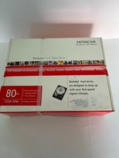 Hitachi Deskstar 80GB 7200RPM IDE PATA HDD NOS Sealed Retail Box Vintage picture