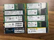 Lot of 10x 128GB M.2 NVMe 128GB SSDs - Single Cut M-Key - Mixed Major Brands picture