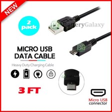 2X Micro USB Data Cable Cord Charger for Amazon Kindle Fire 2 HD 7 Tablet Black picture