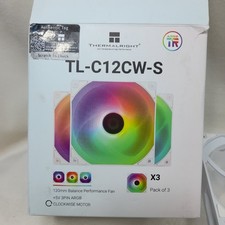 TL-C12CW-S X3 CPU Fan 120Mm White ARGB Case Cooler Fan,up to 1550RPM Cooling Fan picture
