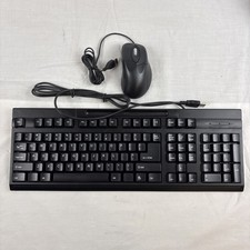 KB-US819EB - 107-key USB Keyboard Black With USB 3D Optical Mouse NEW In Box picture