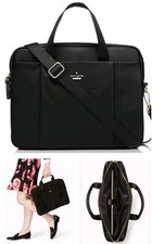 Kate Spade Classic Black Nylon Commuter Computer Laptop Work School Shoulder Bag picture