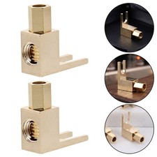 Right Angle Gold Copper Banana Plug Adapter for Vintage Audio Systems picture