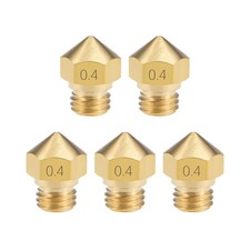 0.4mm 3D Printer Nozzle Head M7 Thread MK10 1.75mm Extruder Print, Brass 5pcs picture