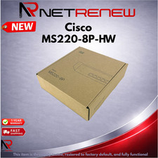 NEW Cisco Meraki MS220-8P-HW  Cloud Managed 8-Port Gigabit PoE+ Switch picture