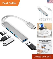 Elegant 4-Port USB C Hub: Lightweight Aluminum Adapter for MacBook & Laptop picture