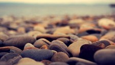 Landscape depth of field stones rocks beach pebbles Custom Gaming Mat Desk picture