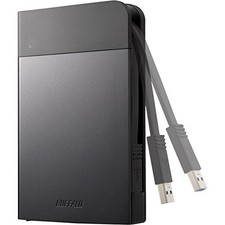 Buffalo HDPZN1.0U3B 1TB Portable Hard Drive USB 3.0 Rugged Black picture