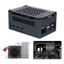 P33 M.2 NVME M-Key PoE+ Hat with Official Pi 5 Active Cooler and Aluminum Cas... picture