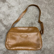 Leather Computer Carryon Bag Should Strap Brown Tan picture