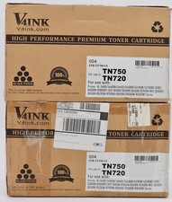 Two V4INK High Performance Premium Toner Cartridge For TN750/TN720 Brother NEW picture