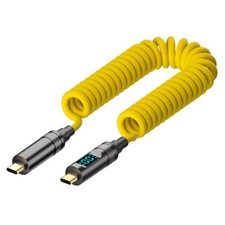 USB-C USB4 Stretch Coiled Data Cable 20Gbps 100W 8K for Laptop Disk Phone Type-C picture