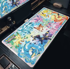 Pokemon Eevee evolution large mousepad, Anime gaming desk mat NEW29THP picture