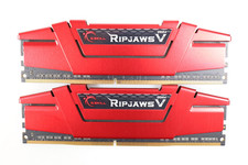 Lot 2x 8GB (16GB) G.Skill Ripjaws V F4-3000C15D-16GVR PC4-24000 UDIMM Memory picture