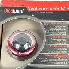 Webcam GIGAWARE USB PC Web Cam Camera w/Microphone 25-1178 New In Box picture