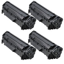 4PK Q2612A 12A Toner Cartridge Fits HP Laserjet 3015 3020 3030 3050 3052 3055 picture