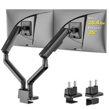 monTEK Mechanical Spring Dual Monitor Arm for 17 to 35