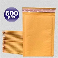 Polycyber 500 pcs #000 Kraft Bubble Envelopes Mailers  (Inner 4x7) picture
